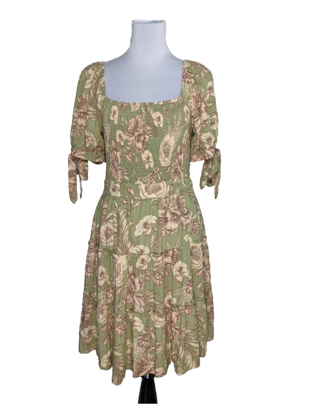 Floral print puff sleeve smocked printed dress by Agua Bendita x Target